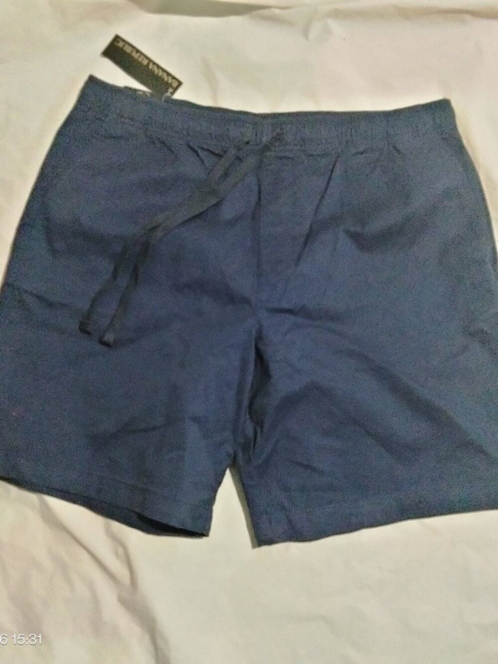 Banana Republic Pull On Short Men Large Blue 8" Inseam Drawstring Cotton NWT